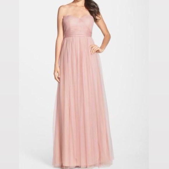 Jenny Yoo JULIA Whipped Apricot Tulle Bridesmaid Dress - CONVERTIBLE STRAPS - Picture 2 of 6